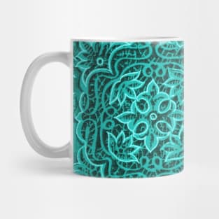 Green Abstract Tapestry Pattern Art Print Pattern Design Mug